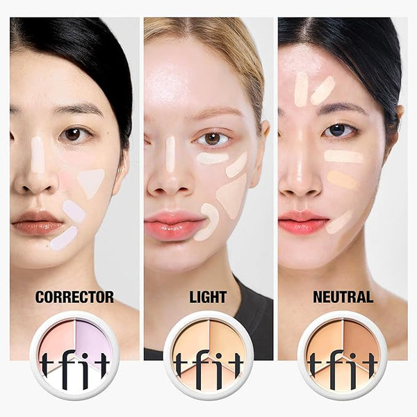 TFIT Multi-Use Pot Concealer - Triple Palette | High-Pigmented