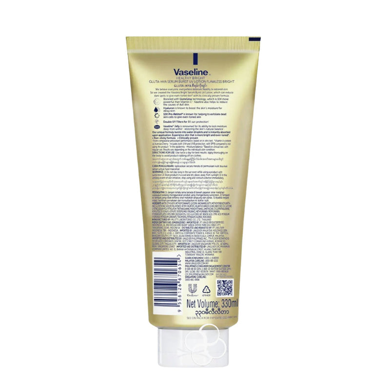 Vaseline Gluta-Hya Serum Burst UV Lotion Flawless Bright
